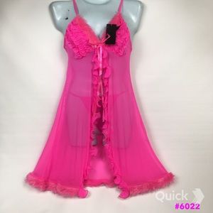 O.S. - NWT 2 pc Hot pink Babydoll Set